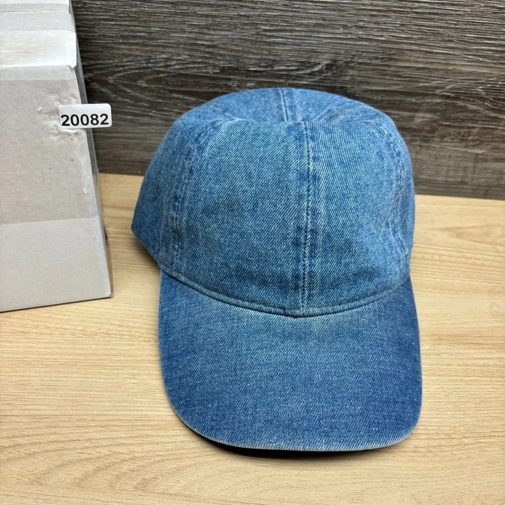 The Hatter‎ Company Hat Cap Strap Back Blue Plain Denim Lifestyle Casual Dad Hat
